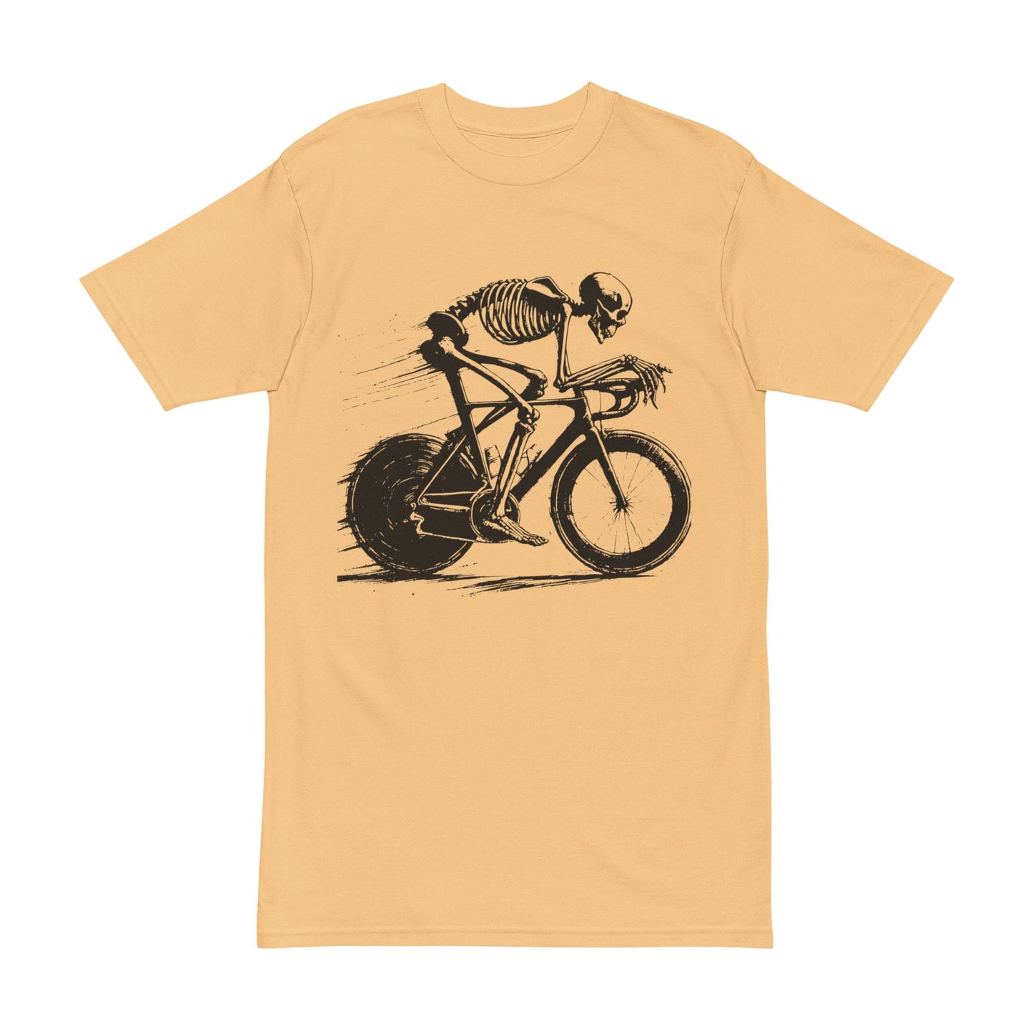 Skeleton Cycling Heavyweight Tee - Perfect for Cyclists