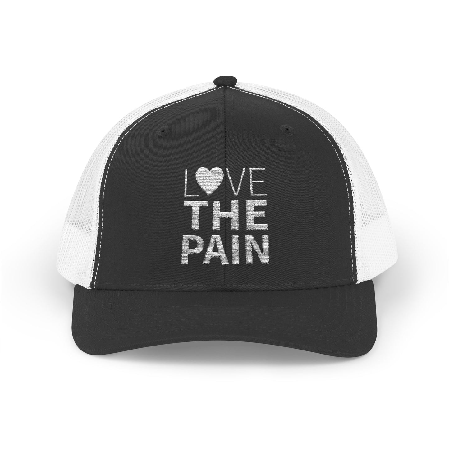 Snapback Trucker Cap - Low Profile Love the Pain Logo Hat