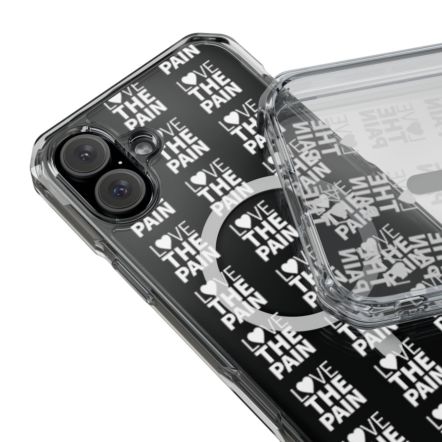 Love the Pain Magnetic Clear Impact Case - Stylish Protection for Your Phone