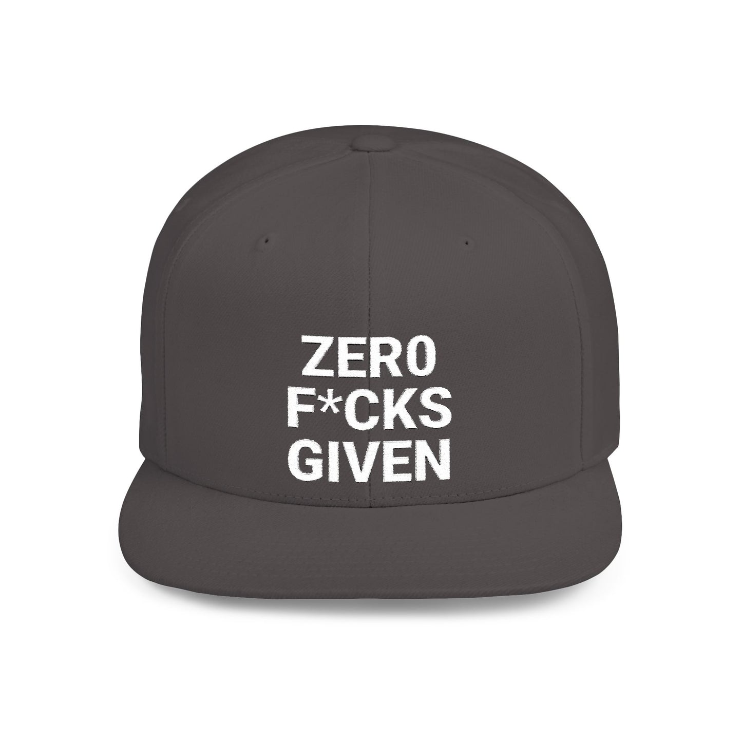 Snapback Hat ZERO F*CKS GIVEN for Athletes