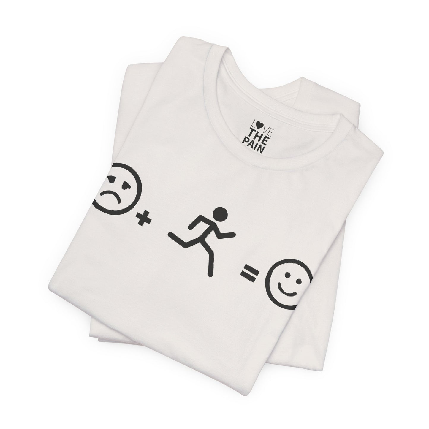 Unisex Jersey Tee - Run for Happiness Graphic Shirt