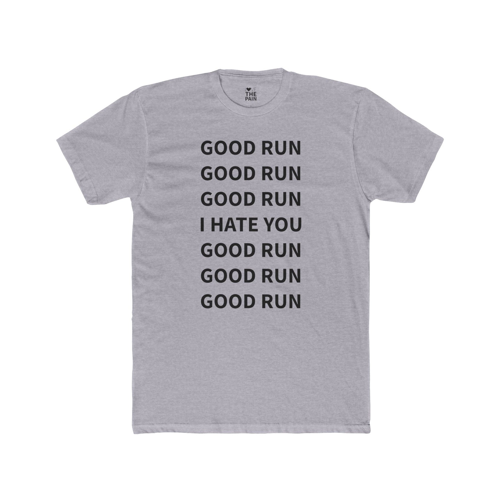 Motivational Running Tee - 'Good Run' Unisex Cotton Crew Shirt
