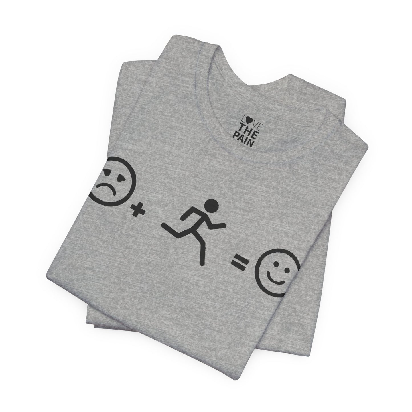 Unisex Jersey Tee - Run for Happiness Graphic Shirt