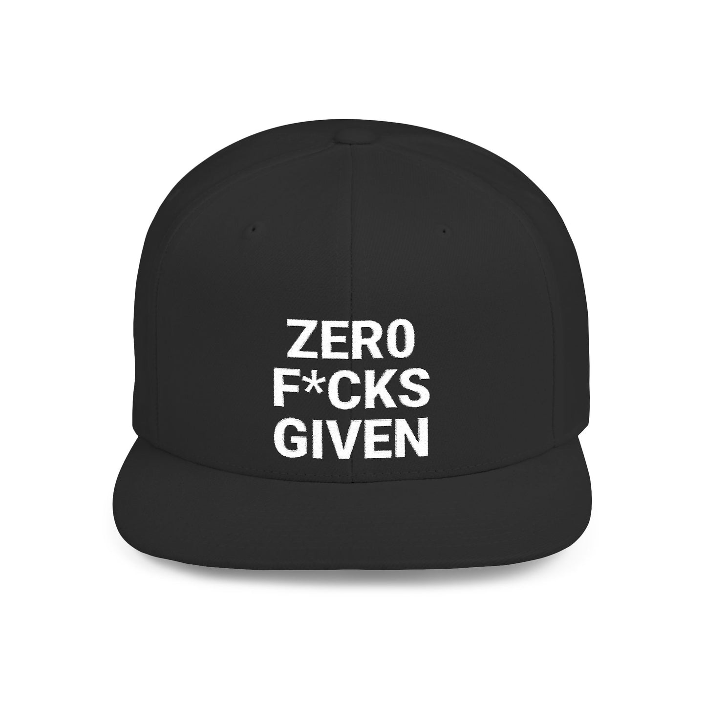 Snapback Hat ZERO F*CKS GIVEN for Athletes