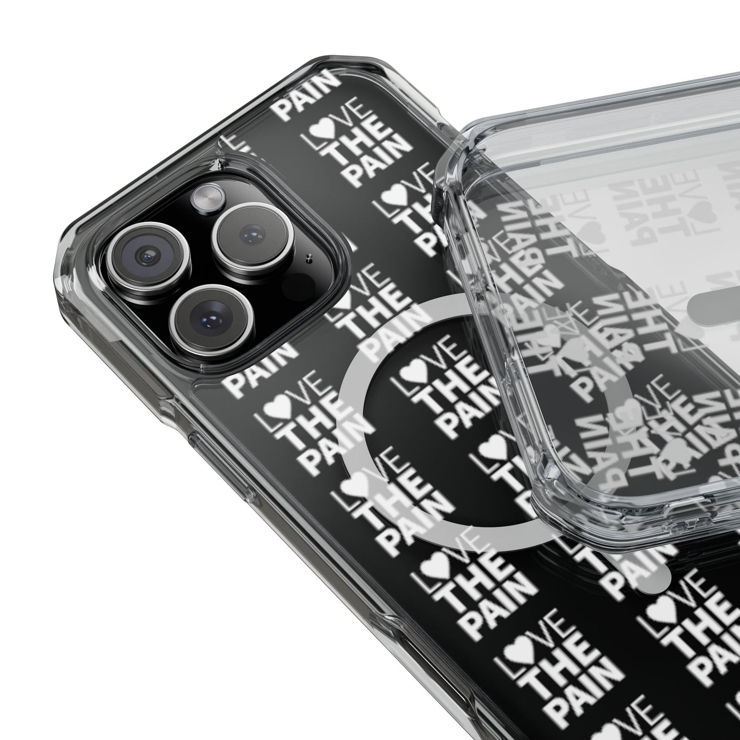 Love the Pain Magnetic Clear Impact Case - Stylish Protection for Your Phone