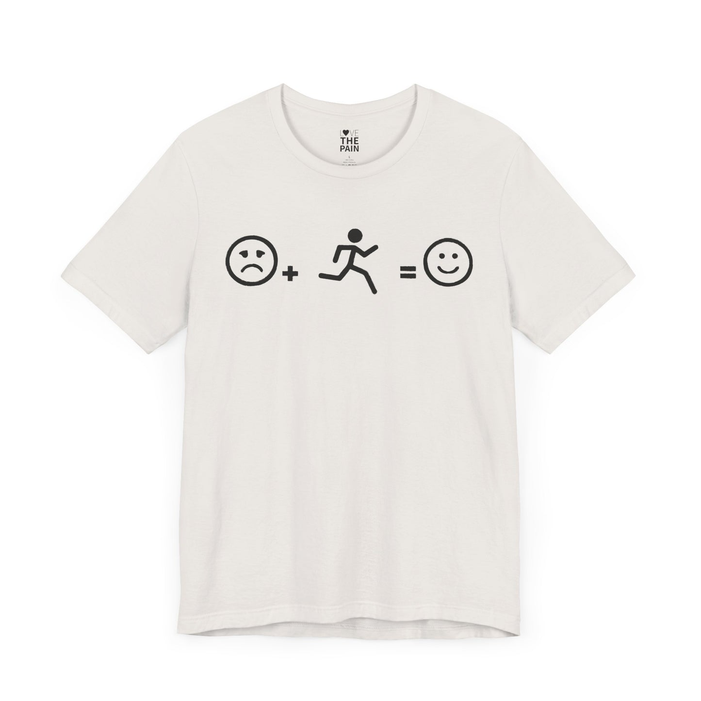 Unisex Jersey Tee - Run for Happiness Graphic Shirt