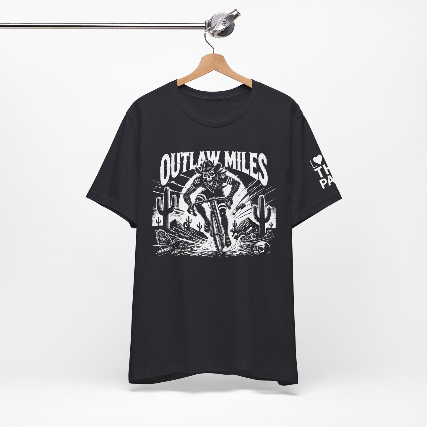 Outlaw Miles Graphic Tee - Unisex Short Sleeve T-Shirt for Adventure Lovers