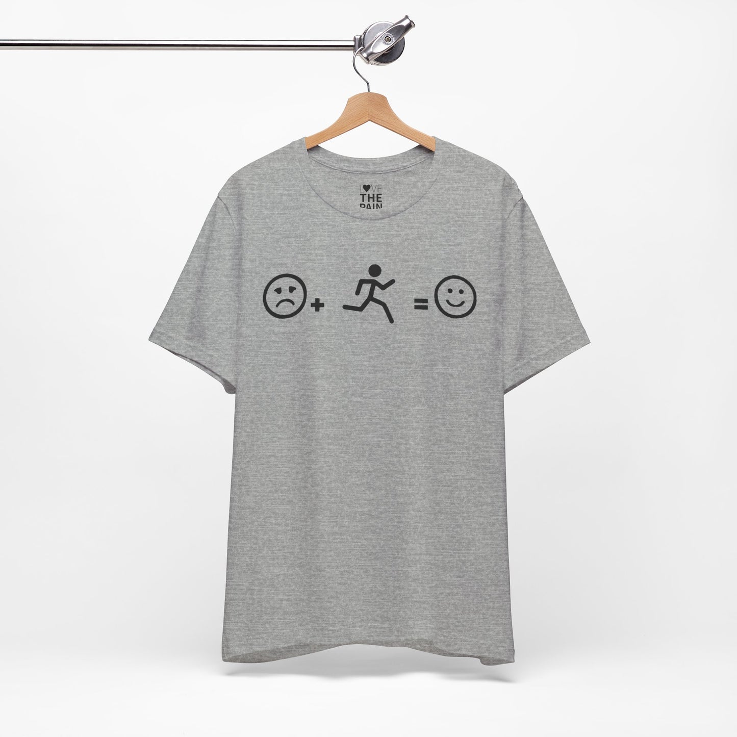 Unisex Jersey Tee - Run for Happiness Graphic Shirt