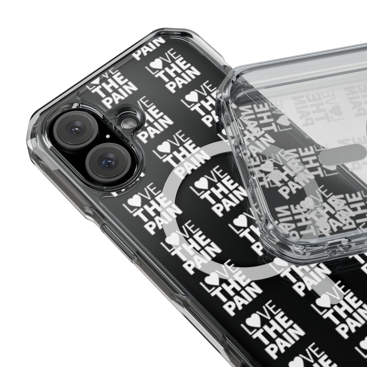 Love the Pain Magnetic Clear Impact Case - Stylish Protection for Your Phone
