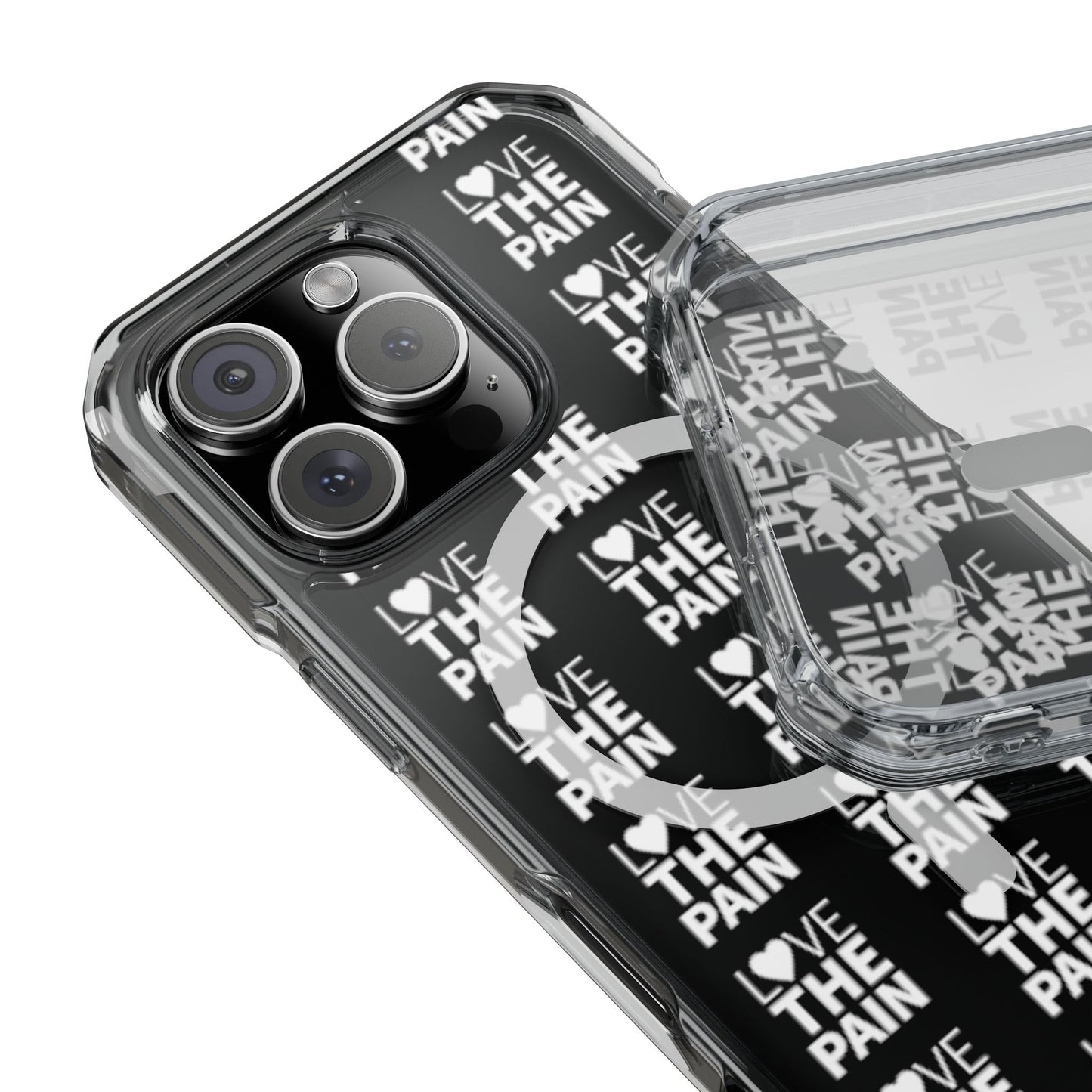 Love the Pain Magnetic Clear Impact Case - Stylish Protection for Your Phone