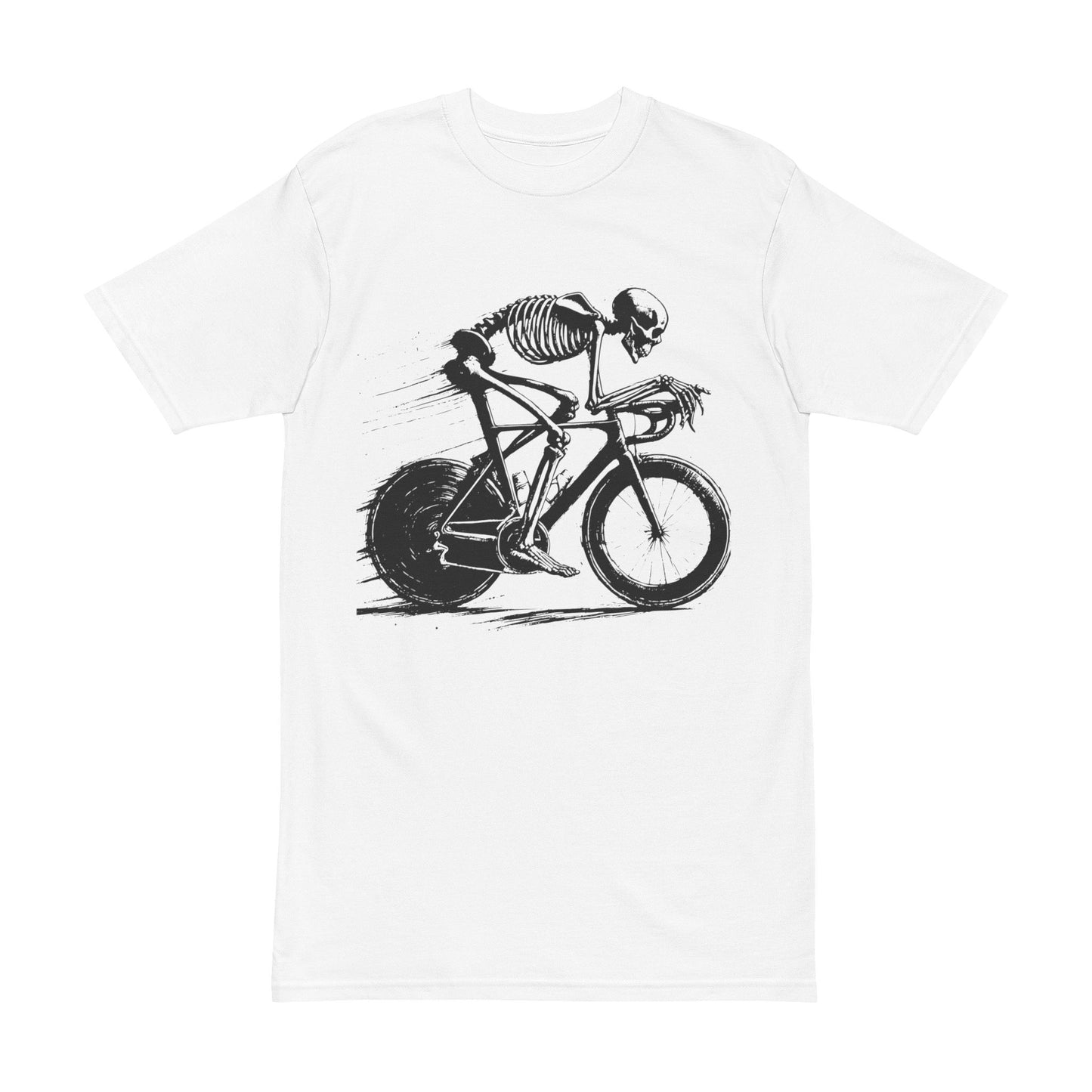 Skeleton Cycling Heavyweight Tee - Perfect for Cyclists