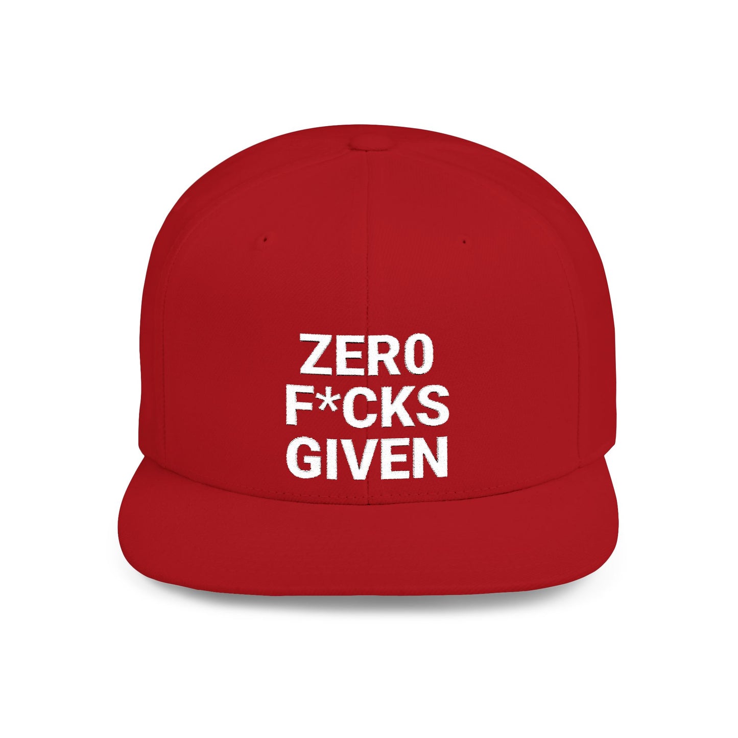 Snapback Hat ZERO F*CKS GIVEN for Athletes