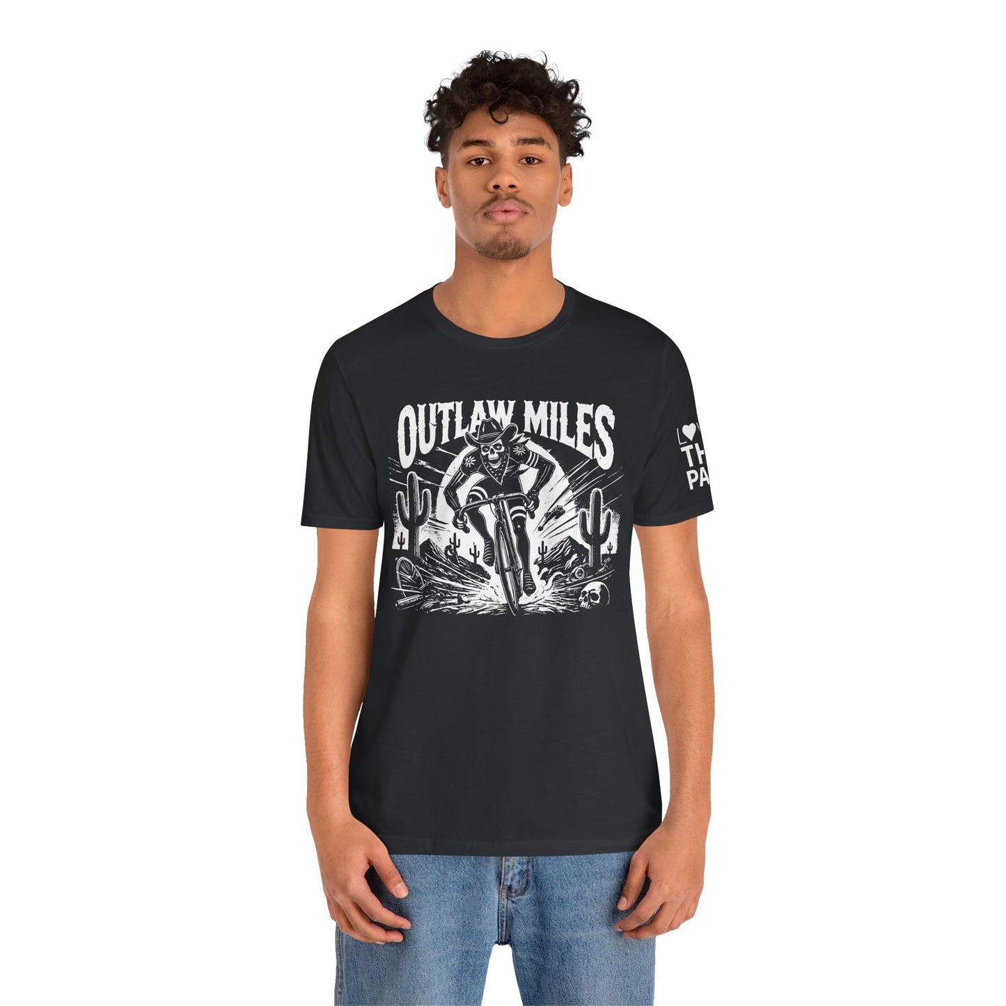 Outlaw Miles Graphic Tee - Unisex Short Sleeve T-Shirt for Adventure Lovers