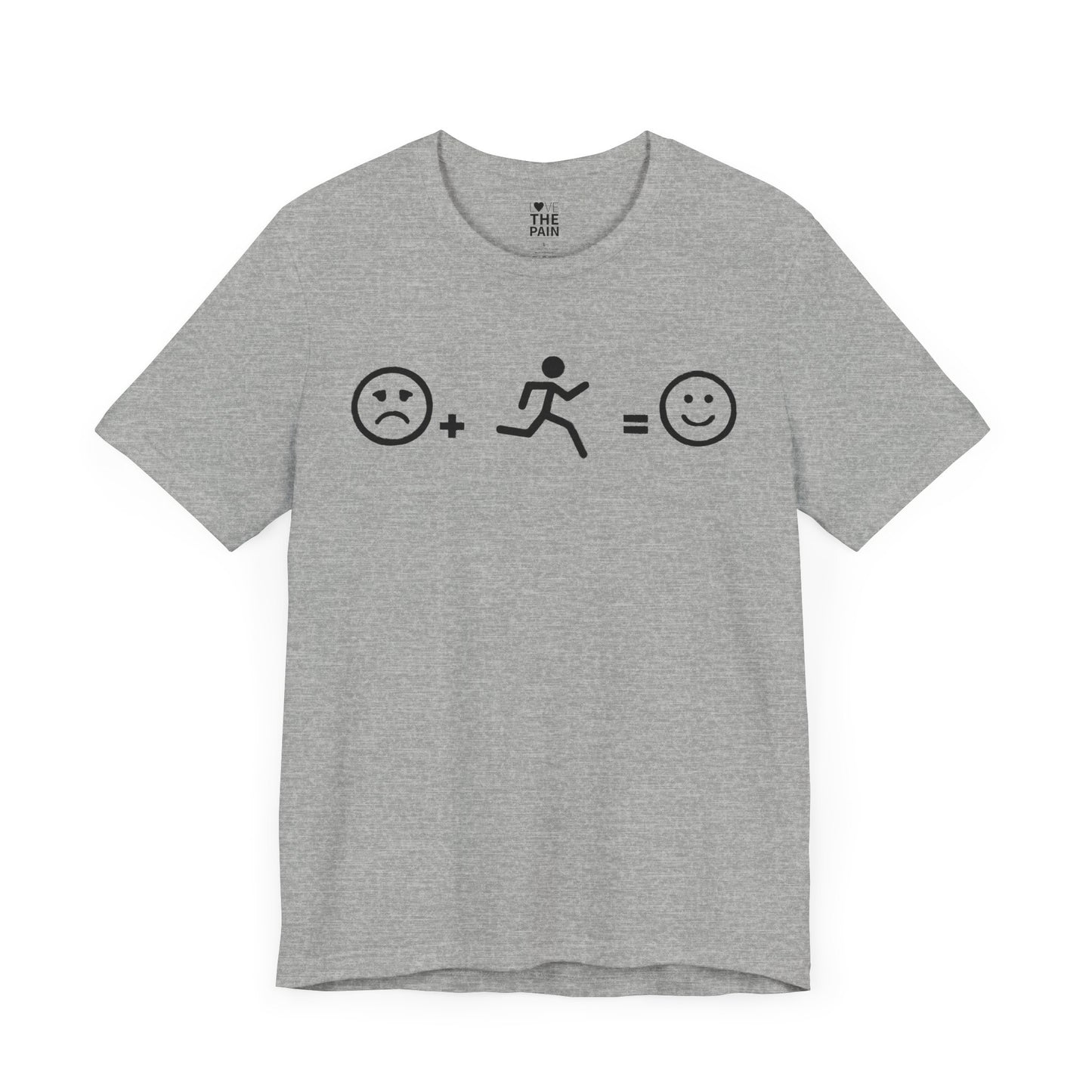 Unisex Jersey Tee - Run for Happiness Graphic Shirt