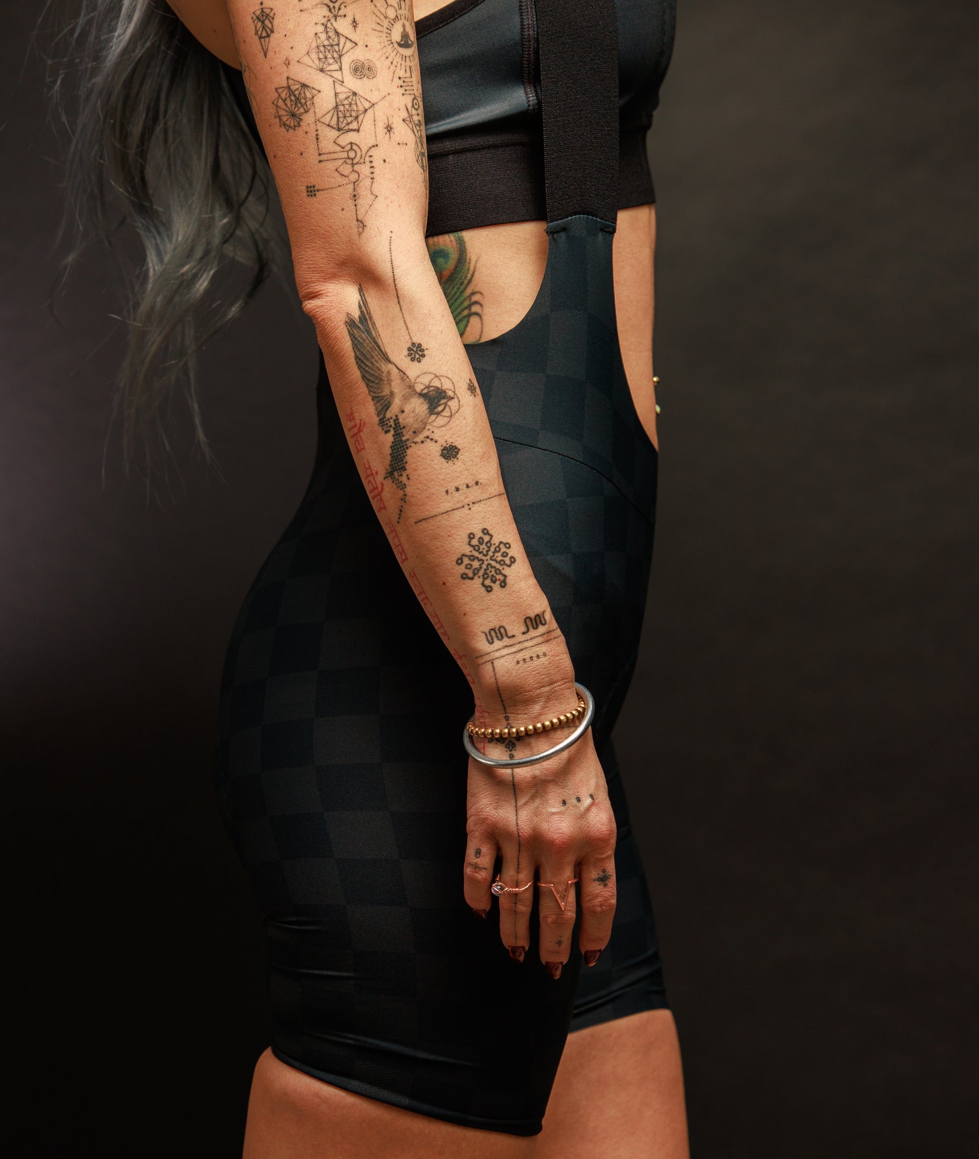 DARK CHECKERS RIDING BIB