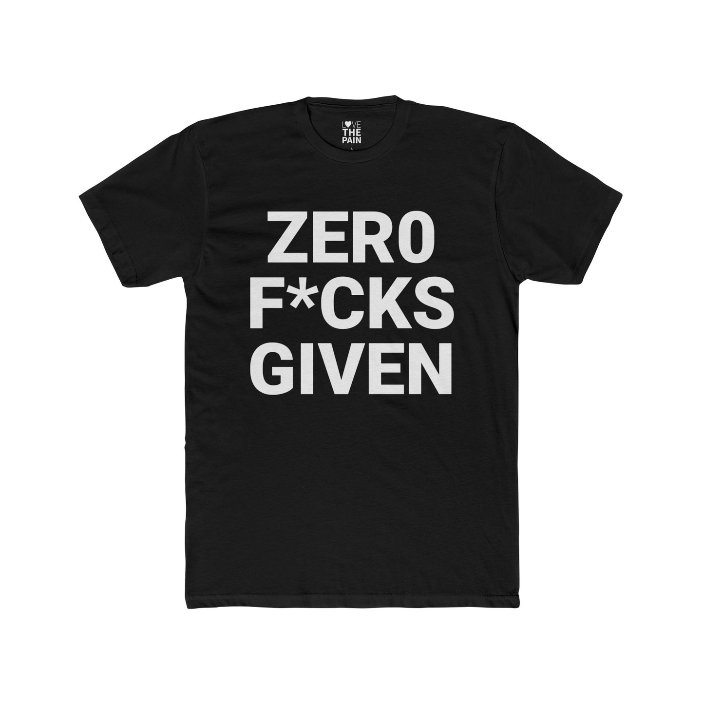 Zero F*cks Given Unisex Cotton Crew Tee - Bold Statement T-Shirt