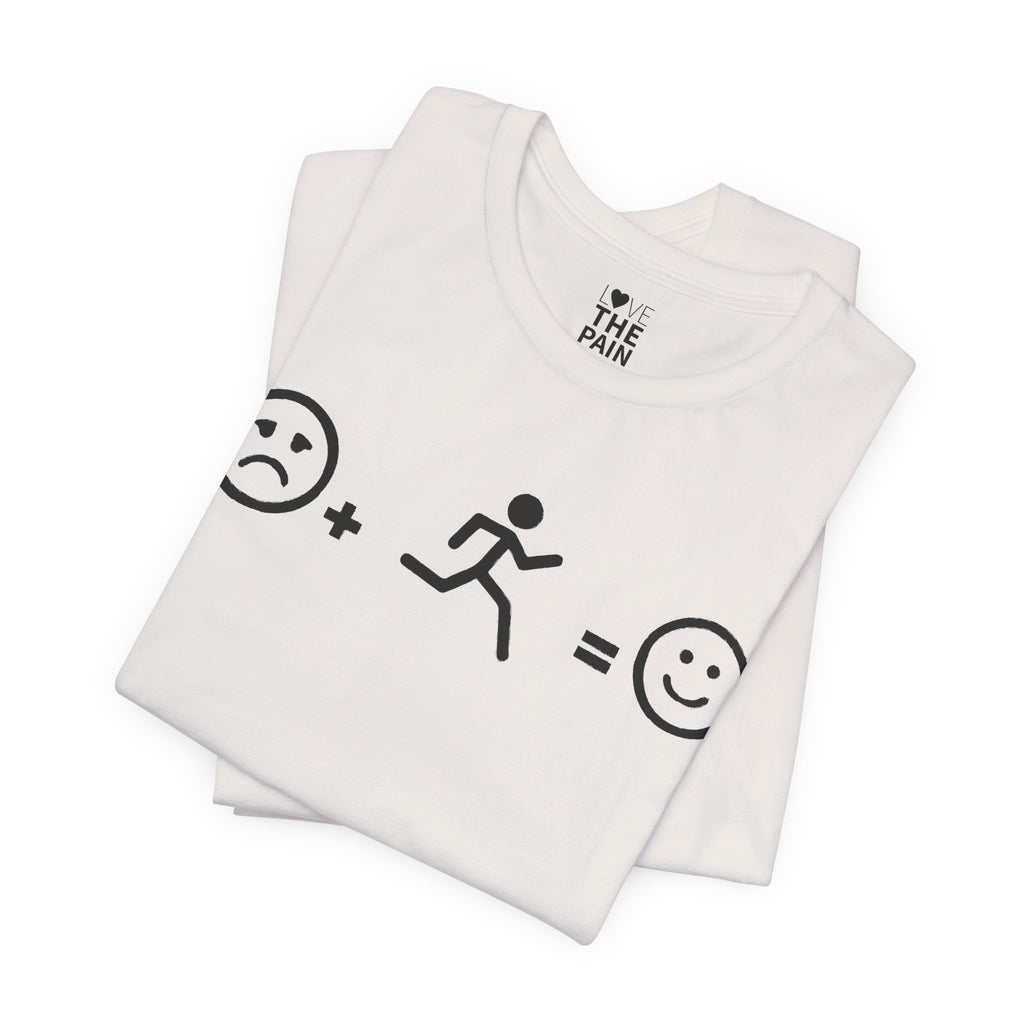 Unisex Jersey Tee - Run for Happiness Graphic Shirt