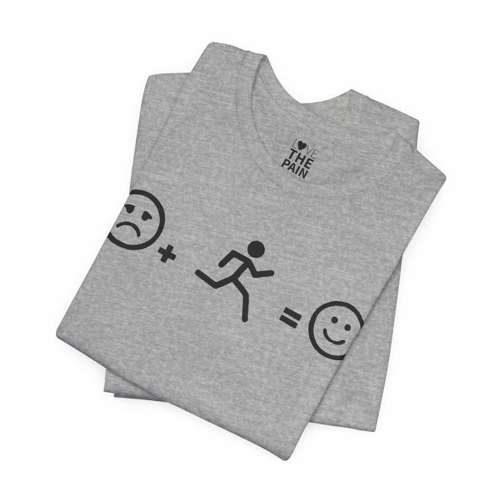Unisex Jersey Tee - Run for Happiness Graphic Shirt