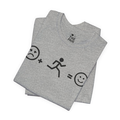 Unisex Jersey Tee - Run for Happiness Graphic Shirt