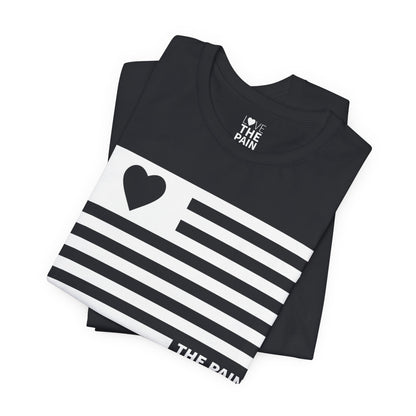 Inspirational Heart Flag Tee - Unisex Jersey Short Sleeve T-Shirt