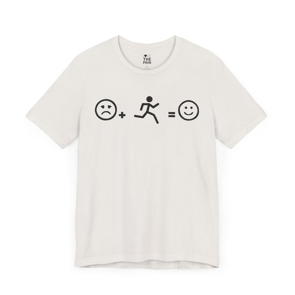 Unisex Jersey Tee - Run for Happiness Graphic Shirt