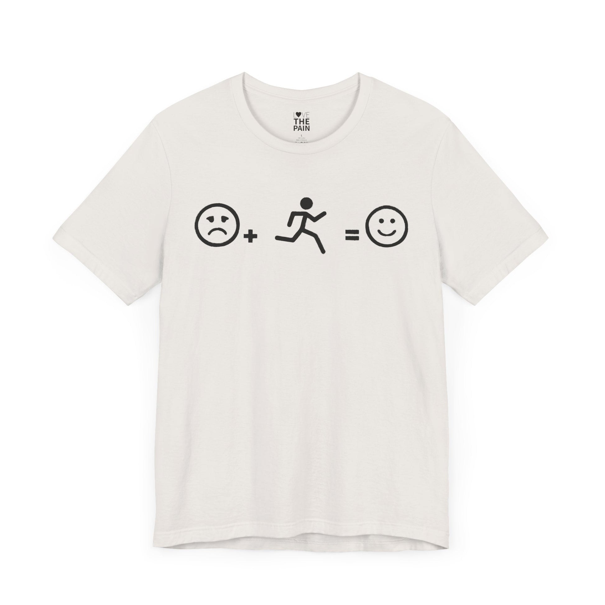 Unisex Jersey Tee - Run for Happiness Graphic Shirt