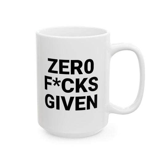 Zero F*cks Given Ceramic Mug - Perfect Gift for Coffee Lovers