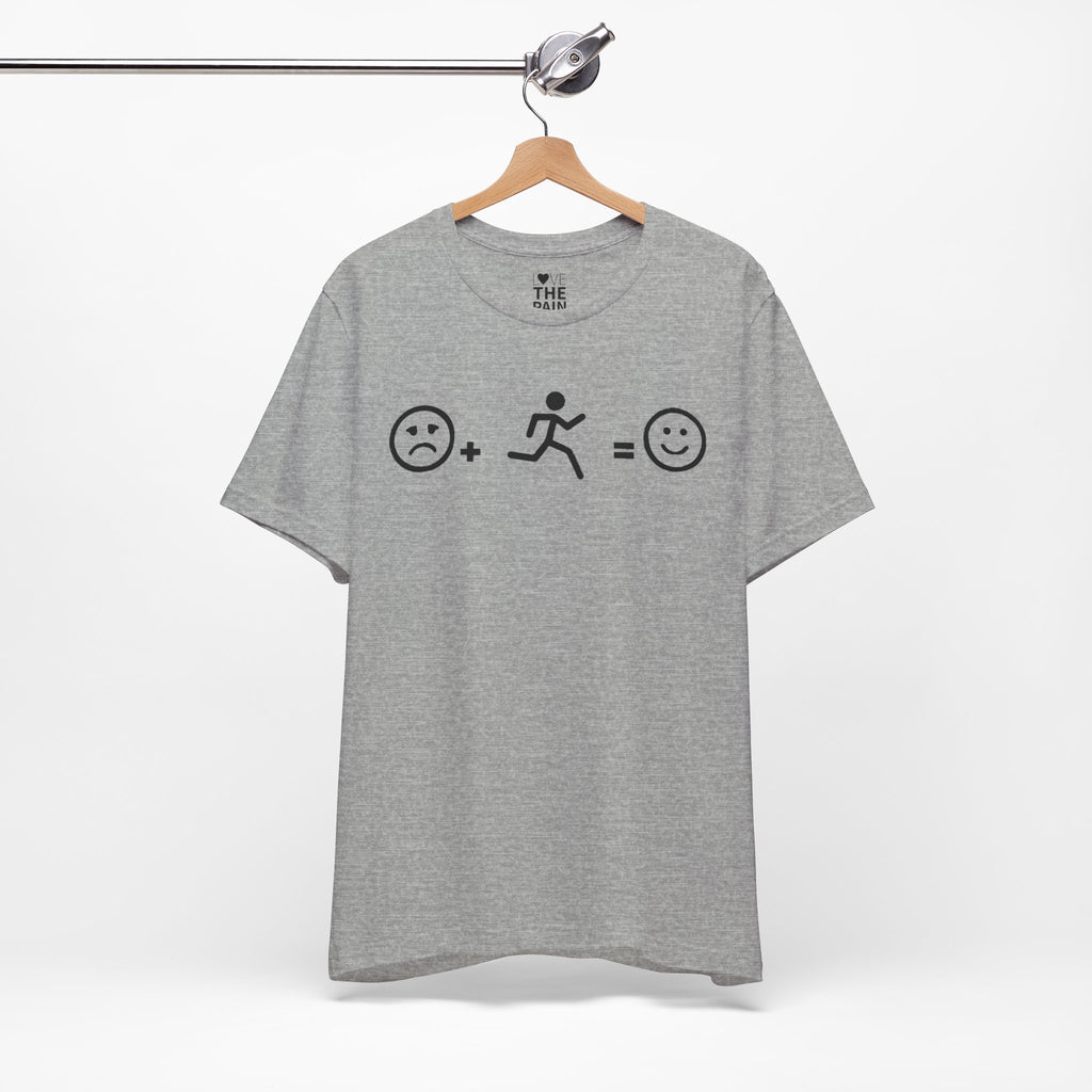 Unisex Jersey Tee - Run for Happiness Graphic Shirt