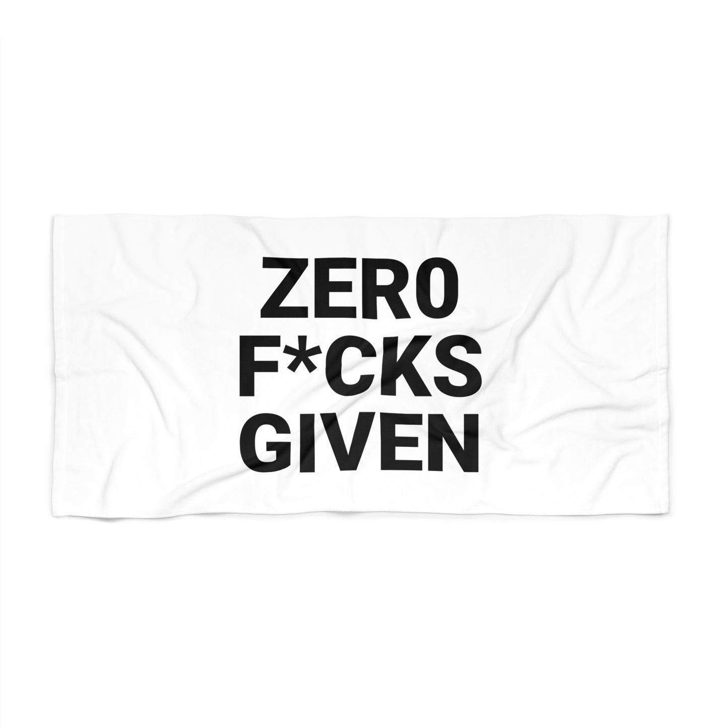 Zero F*cks Given Beach or Pool Towel - Fun & Bold Summer Accessory