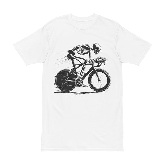 Skeleton Cycling Heavyweight Tee - Perfect for Cyclists