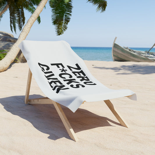 Zero F*cks Given Beach or Pool Towel - Fun & Bold Summer Accessory