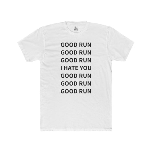 Motivational Running Tee - 'Good Run' Unisex Cotton Crew Shirt