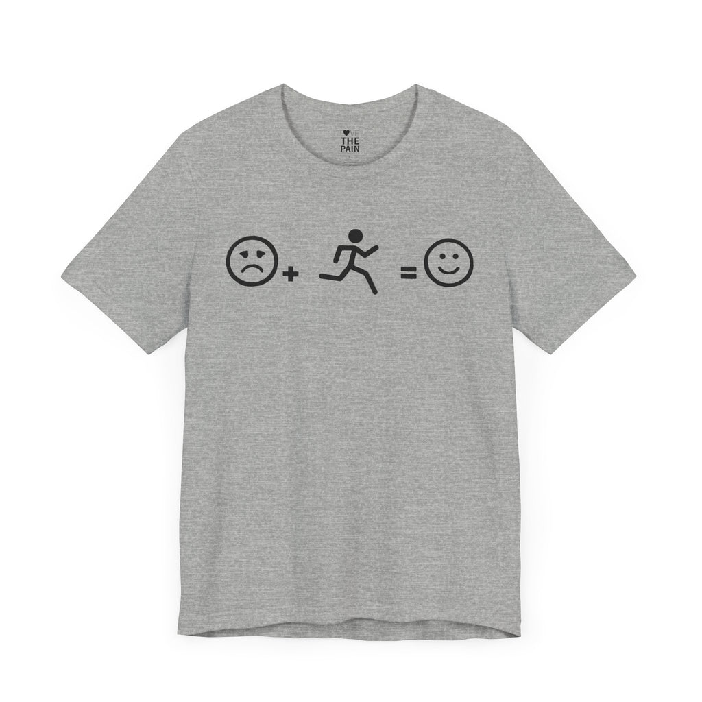 Unisex Jersey Tee - Run for Happiness Graphic Shirt