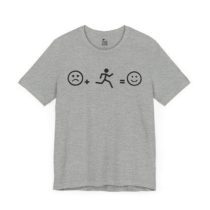 Unisex Jersey Tee - Run for Happiness Graphic Shirt