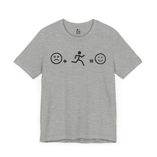 Unisex Jersey Tee - Run for Happiness Graphic Shirt
