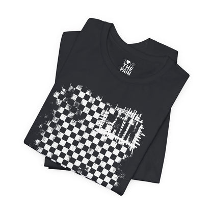 PAIN T-Shirt - Unisex Jersey Short Sleeve Tee with Checkered RAD Design