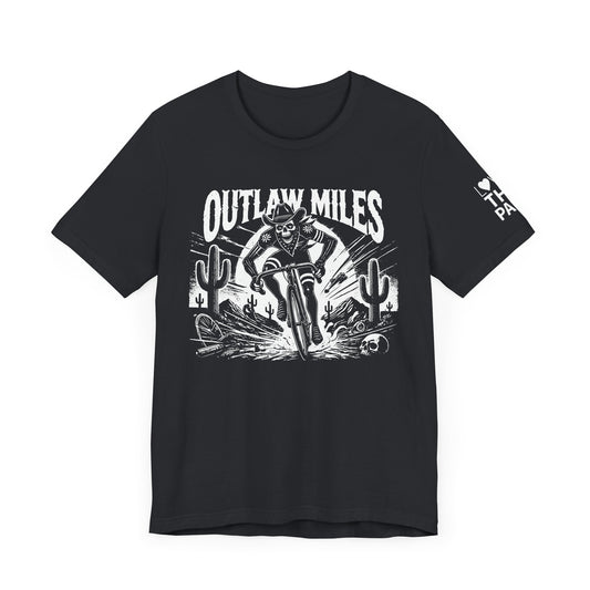 Outlaw Miles Graphic Tee - Unisex Short Sleeve T-Shirt for Adventure Lovers
