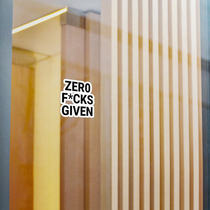 Bold Zero F*cks Given Vinyl Decals for Personalization