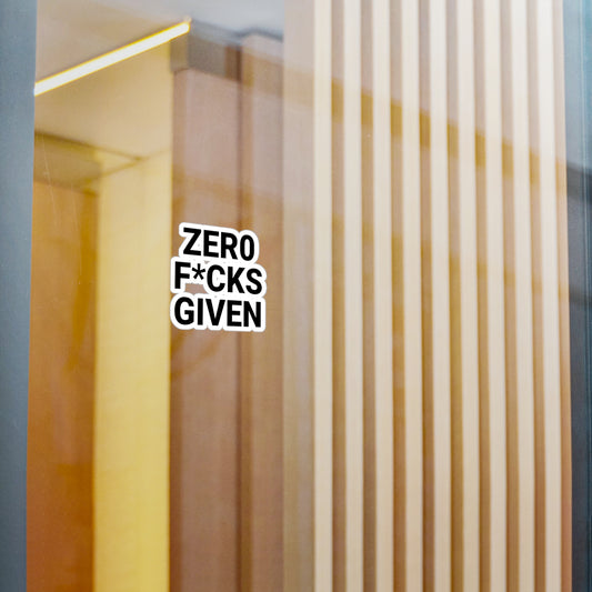 Bold Zero F*cks Given Vinyl Decals for Personalization